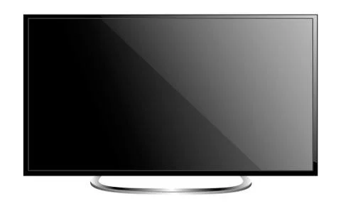 TV flat screen lcd plasma realistic vector illustration Illustrazione stock