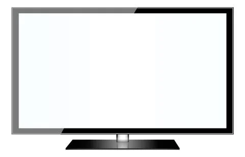TV flat screen lcd plasma realistic vector illustration Illustrazione stock
