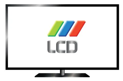 TV flat screen lcd, plasma realistic . Stock Illustration