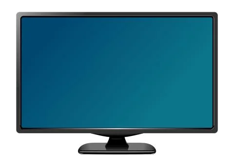 TV flat, screen lcd plasma. Realistic vector illustration. Stock Illustration