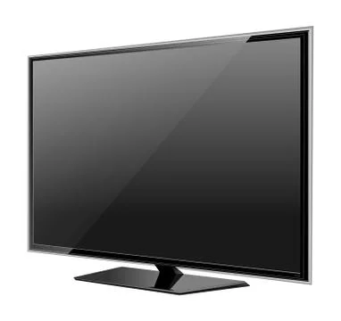 TV flat screen lcd, plasma realistic vector illustration Illustrazione stock