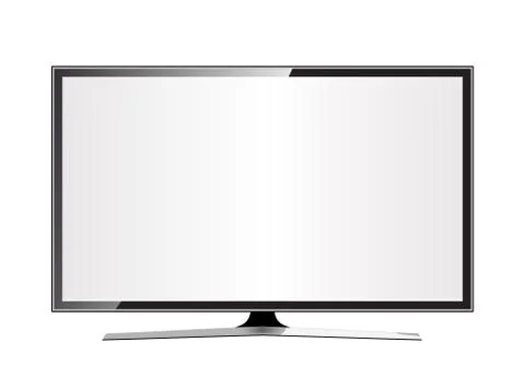 TV flat screen lcd, plasma realistic Stock-Illustration