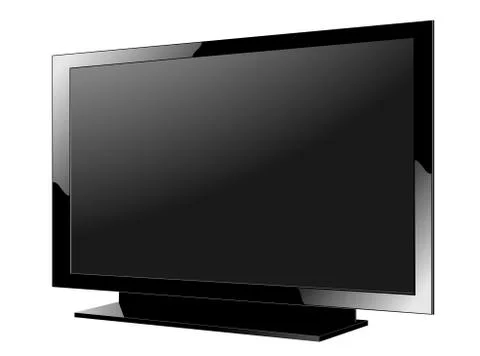 TV flat screen lcd, plasma realistic vector illustration. Stock Illustration