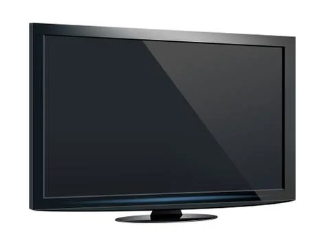 TV flat screen lcd, plasma realistic vector illustration Illustrazione stock