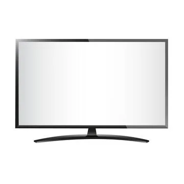 TV flat screen lcd, plasma realistic illustration. Stock Illustration
