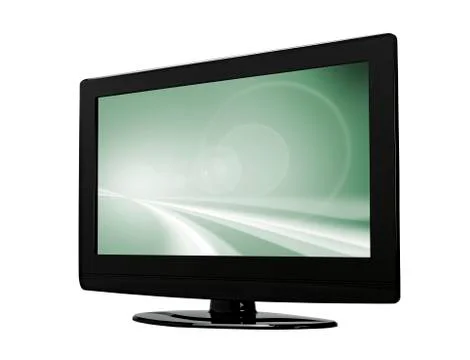 Tv flat screen lcd, plasma.there is a path for the screen Stock Photos
