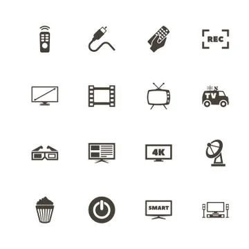 Tv - Flat Vector Icons Stock Illustration