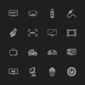 Tv - Flat Vector Icons Stock Illustration