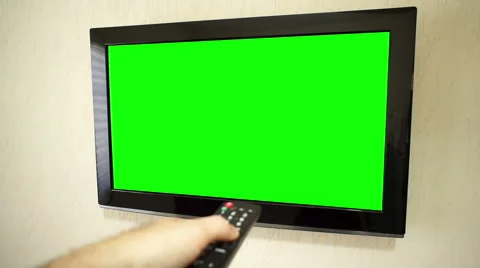 TV Flatscreen Remote Changing Channels Stock Footage 65321408