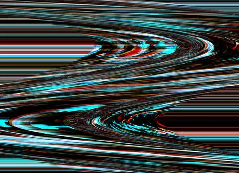 TV Glitch Error background with Computer screen and Digital pixel noise abstract Stock Illustration
