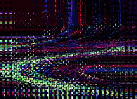 TV Glitch Error background with Computer screen and Digital pixel noise abstract Stock Illustration