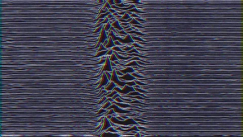Tv glitch pulsar spectral wave - vj loop, background Stock Footage