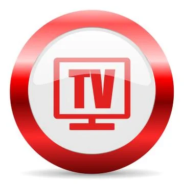 Tv glossy web icon Ilustración de archivo
