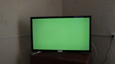 TV green screen  Stock Footage 56669661