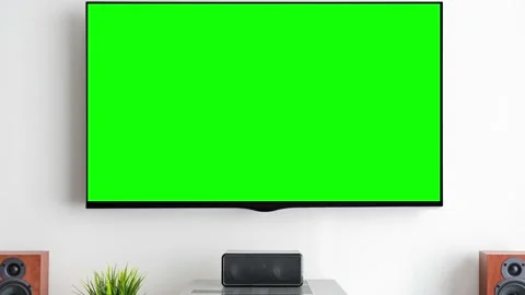 TV with green screen Vidéo 163604112