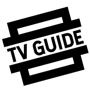 Tv guide black stamp Ilustração Stock