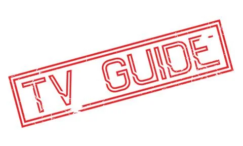 Tv Guide rubber stamp Stock Illustration