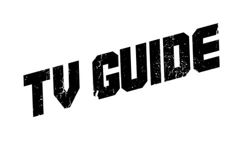 Tv Guide rubber stamp Stock Illustration
