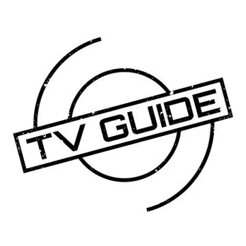 Tv Guide rubber stamp Stock Illustration