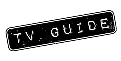 Tv Guide rubber stamp Stock Illustration