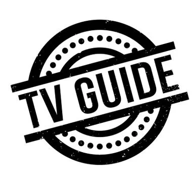 Tv Guide rubber stamp Иллюстрация