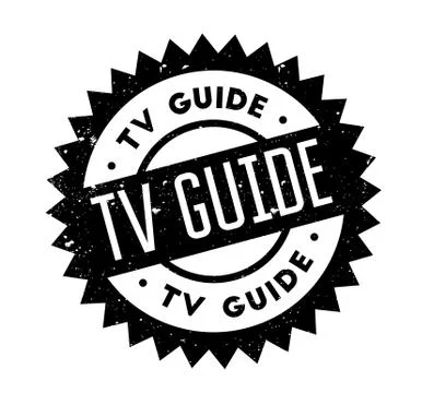 Tv Guide rubber stamp Иллюстрация