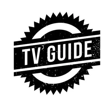 Tv Guide rubber stamp Illustrazione stock