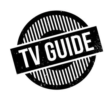 Tv Guide rubber stamp Stock Illustration