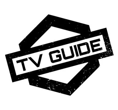 Tv Guide rubber stamp Illustrazione stock