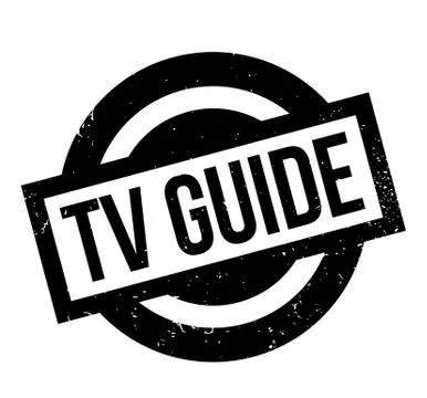 Tv Guide rubber stamp Stock Illustration