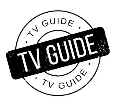Tv Guide rubber stamp Stock Illustration