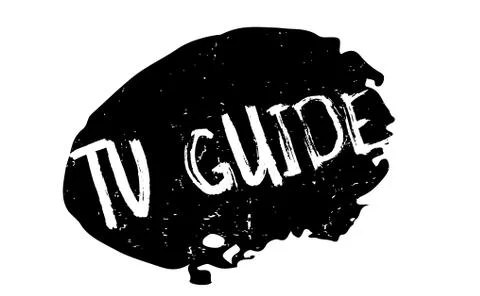 Tv Guide rubber stamp Stock Illustration