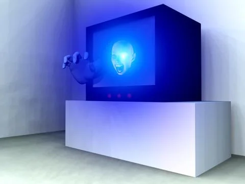 TV Hand Stock Illustration