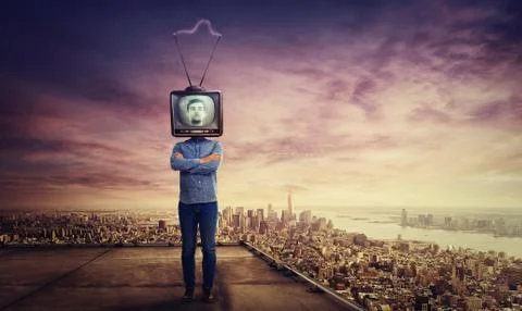 Tv head Stock Photos