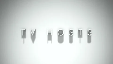Tv hosts 3D title animation with shadows on a white background Stock Footage 297672838