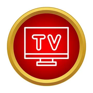 Tv icon displaying broadcasting media entertainment symbol Stock Illustration
