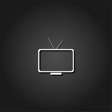 Tv icon flat. Stock Illustration
