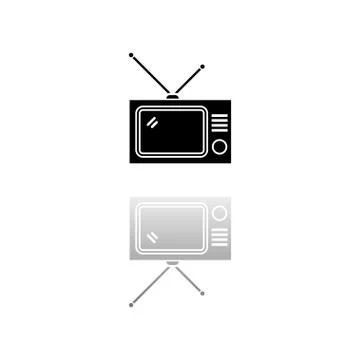 TV icon flat Stock Illustration