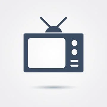 Tv icon flat style Stock Illustration