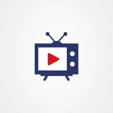TV icon logo vector design. television symbol. Stock Illustration