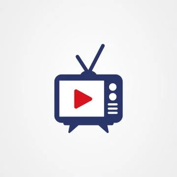 TV icon logo vector design. television symbol. Stock Illustration