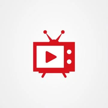 TV icon logo vector design. television symbol. Illustrazione stock