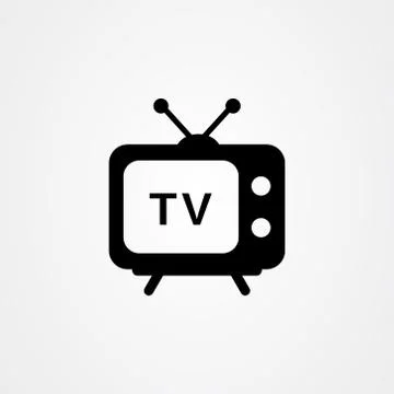 TV icon logo vector design. television symbol. Stock Illustration