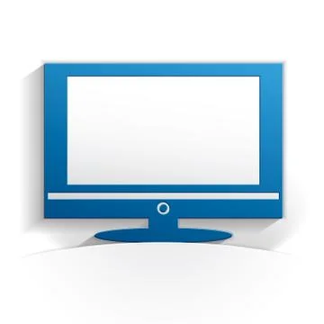 Tv icon paper Stock Illustration