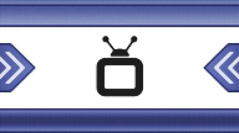 TV icon on a pixel screen. Seamless. Stock Footage 52762467