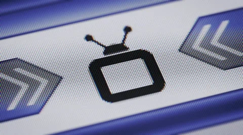 TV icon on the screen. Looping. Stock Footage 41334617