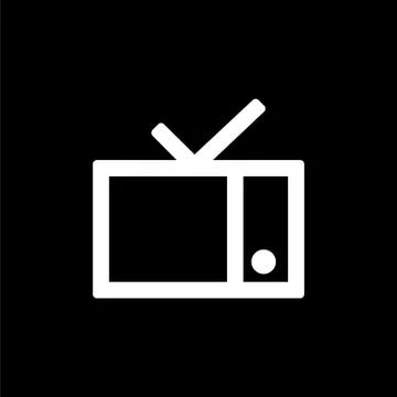 TV icon for simple flat style ui design Stock Illustration