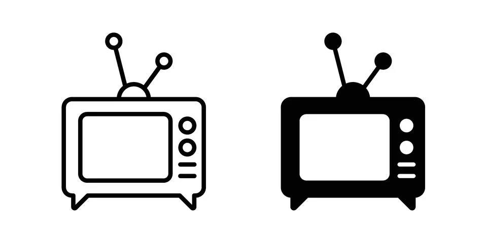 TV icon vector design illustrations 스톡 일러스트