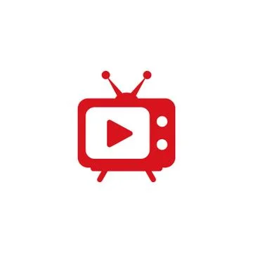 TV icon vector in flat style. television symbol. Illustrazione stock