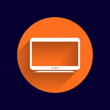 Tv icon vector flatscreen hd lcd Stock Illustration